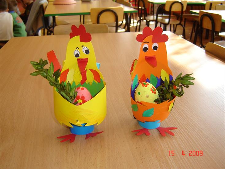 kurczaki, zajączki, kurki - Wielkanocny prezent dla rodziców.JPG