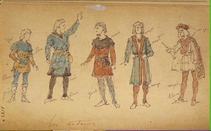 Z - Zichy Mihaly - Sketch of Characters and Actors in Theatric...slated by Grand Duke Konstantin Konstantinovich - OR-35634.jpg