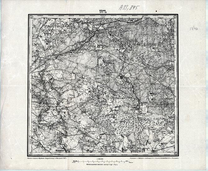 Mapa taktyczna Polski 1_100 000 - przedruki map zaborczych w cięciu rosyjskim - XVI-24_WOLMA_A33_B45_IWG_1921_300dpi.jpg