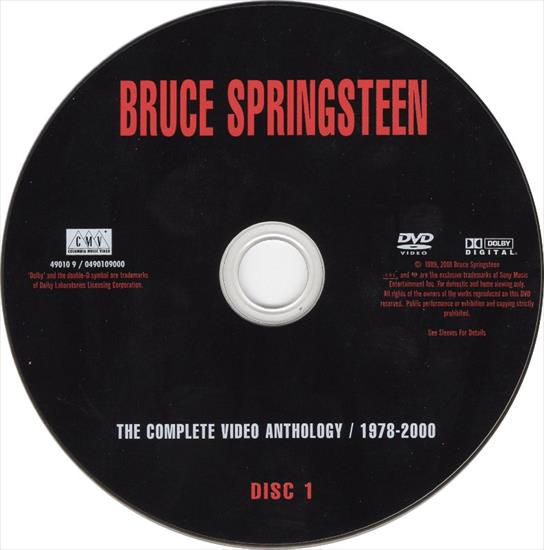  Bruce Springsteen... - Cover DVD 1 Bruce Springsteen - The Complete Video Anthology 1978 - 2000.jpg