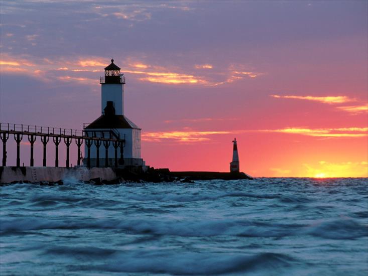Latarnie morskie - Michigan City East Pier Lighthouse, Michigan City, Indiana.jpg