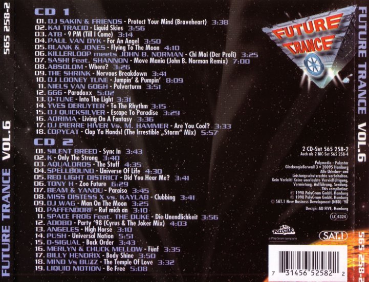 Future Trance Vol. 06 1998 - Future Trance Vol. 06 1998 Cd Back.jpg