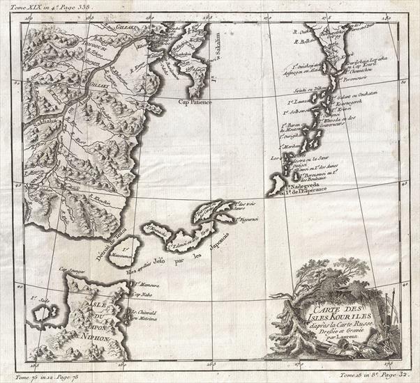 Stare mapy - Old Maps - 2 - Carte des Isles Kouriles   - Bellin 1750.jpg