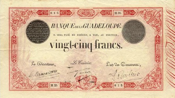 Banknoty Guadelupe - GuadeloupeP8-25Francs-ND1920-44-donatedjs_f.jpg