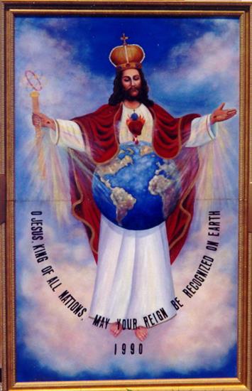  Obrazki religijne - O Jezusie, Królu wszystkich Narodów, niech Twoje panowanie zostanie uznane na ziemi..jpg