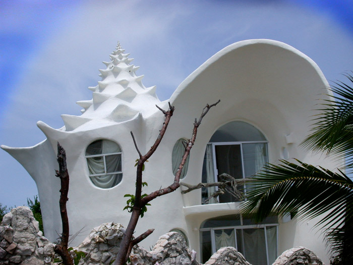 Najdziwniejsze domy - Conch-Shell-House-Isla-Mujeres-Mexico1.jpg