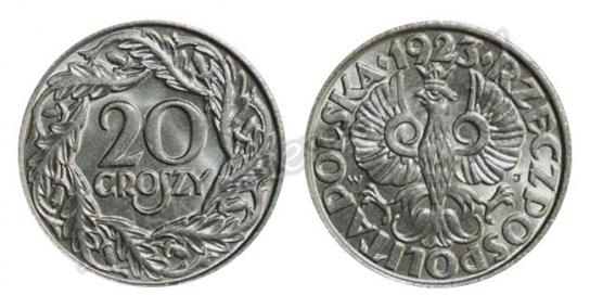 02 - Monety Rzeczypospolitej Polskiej międzywojennej - 20gr - 1923.jpg