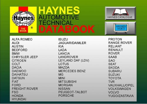 HAYNES - Data Book Collection Repair Manuals ALL your car - screen.jpg