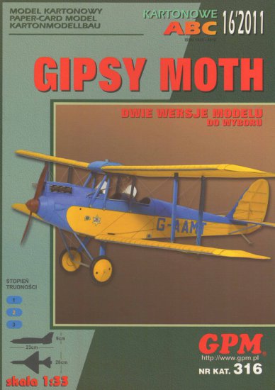 GPM 316 -  Brytyjski samolot sportowy De Havilland DH.60 Gipsy Moth 2 wersje - 01.jpg
