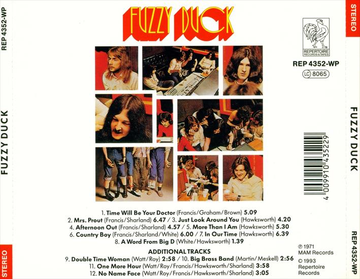 Fuzzy Duck - Fuzzy Duck 1971 - Back.jpg