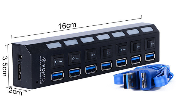 Porty USB - HUB - HUB USB 3.0 portowy rozdzielacz 7 portów - HP6.jpg