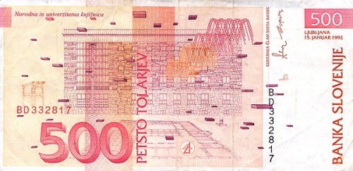 SŁOWENIA - 1992 - 500 tolarów b.jpg