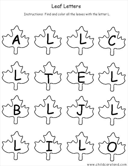 literkowy folder - learningsheet36 - Leaf Letters.gif