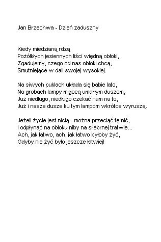 poezja Jan Brzechwa - Jan Brzechwa - Dzień zaduszny.JPG