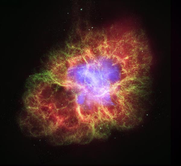 kosmos - W 1054r. chińscy astronomowie byli zaskoczeni pojawieni...Mgławica Krab jest tym, co zostało z wybuchu supernowej.jpg