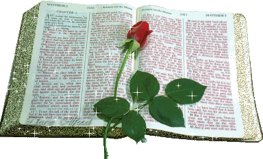 kwiaty - róża na książce.gif