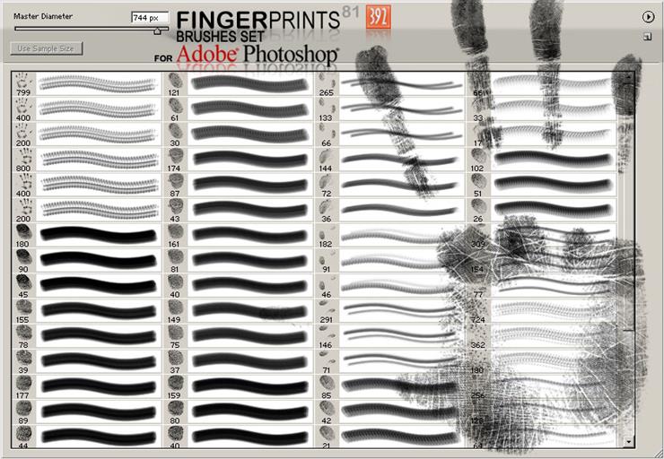 Fingerprints. Photoshop Brushes Set - Fingerprints_samples.jpg
