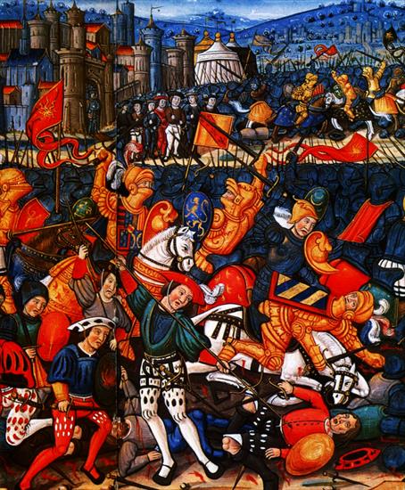 Guerre de Cent ans 1328 - 1456 - 1477 01 04 et 5 janvier Bataille sous les murs de Nancy, miniature du XVI.jpg