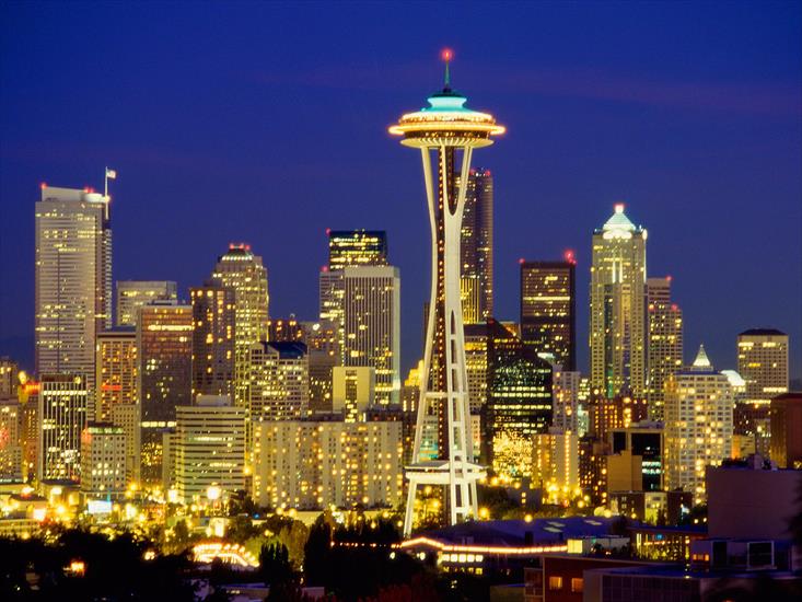 Tapety Na Pulpit 1600x1200 - Seattle_Skyline_at_Night_Washington.jpg