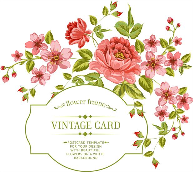 corel - Vintage flowers with frame card vector 01.jpg