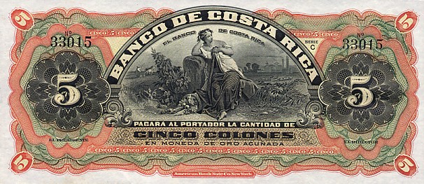 Costa Rica - CostaRicaPS173r-5Colones-1901-1908_f.jpg