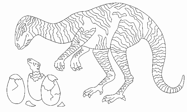 Dinozaury- dużo - Dinozaury - kolorowanka 147.gif